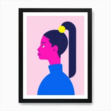 Portrait Of A Woman 207 Art Print Framed Wall Art Poster Canvas Print Picture