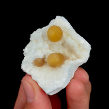 Esemplare di fluorite gialla sferica naturale 34 g/Guizhou, regalo di guarigione Cina