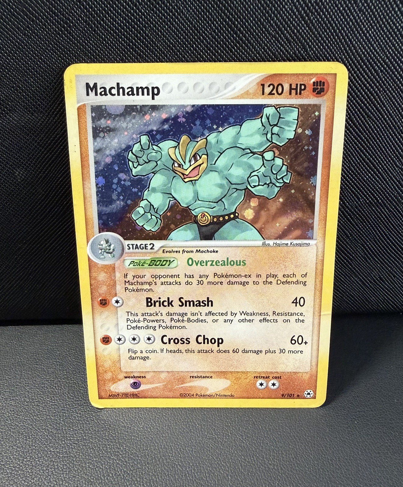 Machamp Holo Rare Card 9/101 Pokemon TCG Hidden Legends MP