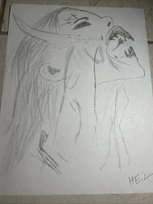 Original hand-drawn Demon artwork created by me. For Sale!