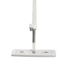 Smooth-Glide Microfiber Mop with 4 Washable Pads Step-On Wring 360 Swivel Neck