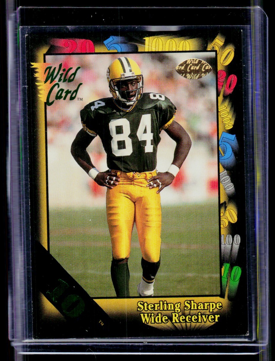 1991 Wild Card 10 Stripe Sterling Sharpe Packers #119