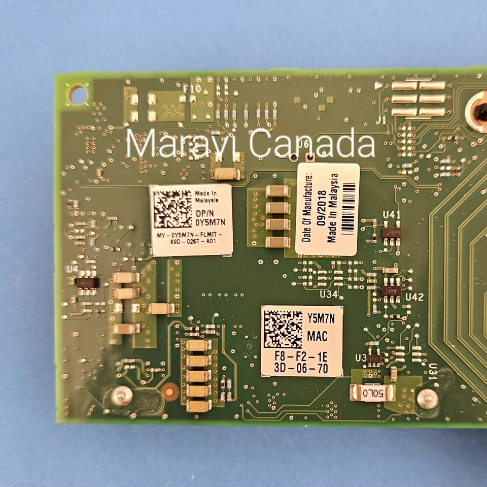 Scheda di rete originale Dell Intel X710-DA2 10 GB doppia 2 porte SFP+ Y5M7N 5N7Y5 - Immagine 3 di 4