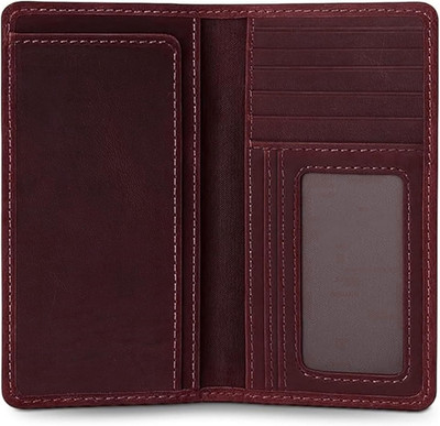 Classic Full-Grain Leather Long Bifold Wallets - Sleek Handcrafted Cowboys Walle
