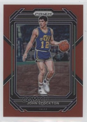 2022-23 Panini Prizm Red Prizm 24/299 John Stockton #292 HOF 0su2