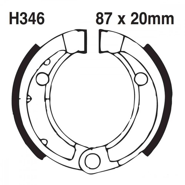 Bremsbacken Vorne EBC H346 FüR Polaris Sportsman 90 2T Bj. 2001-2006-image