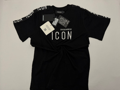Dsquared2 Icon T-Shirt Herren Shirt Black White Schwarz Weiß Neu S-XXL
