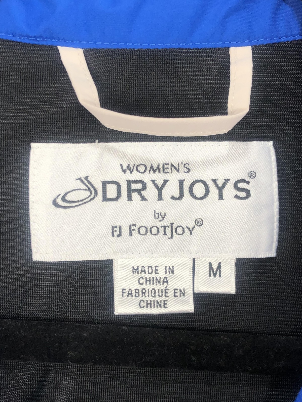 FootJoy DryJoys Jacket Womens Medium Waterproof Windshirt Golf Black White M