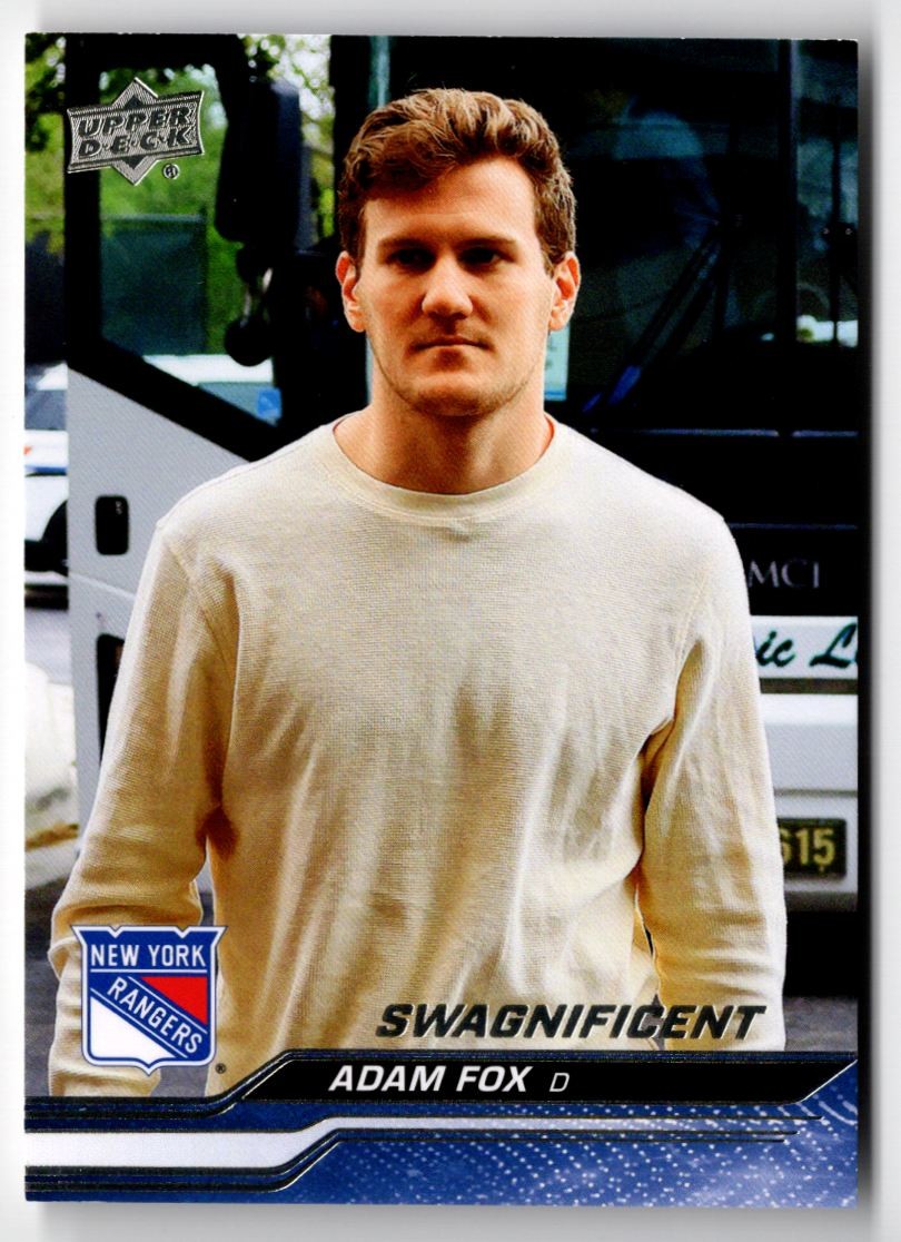 2023-24 Upper Deck Photo Variations Swagnificent Adam Fox New York Rangers #124