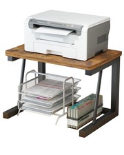 2-Tier Desktop Printer Stand, 22.5 x 14.8 x 15 in, Brown