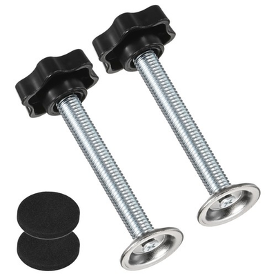 #ad 2 Pack M10x70mm Star Clamping Knobs with Screws Pressure Plate Rubber Pad AU $14.58