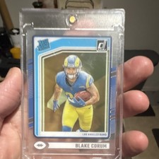 Panini 2024 Clearly Donruss Rated Rookie Blake Corum #76 Los Angeles Rams NFL