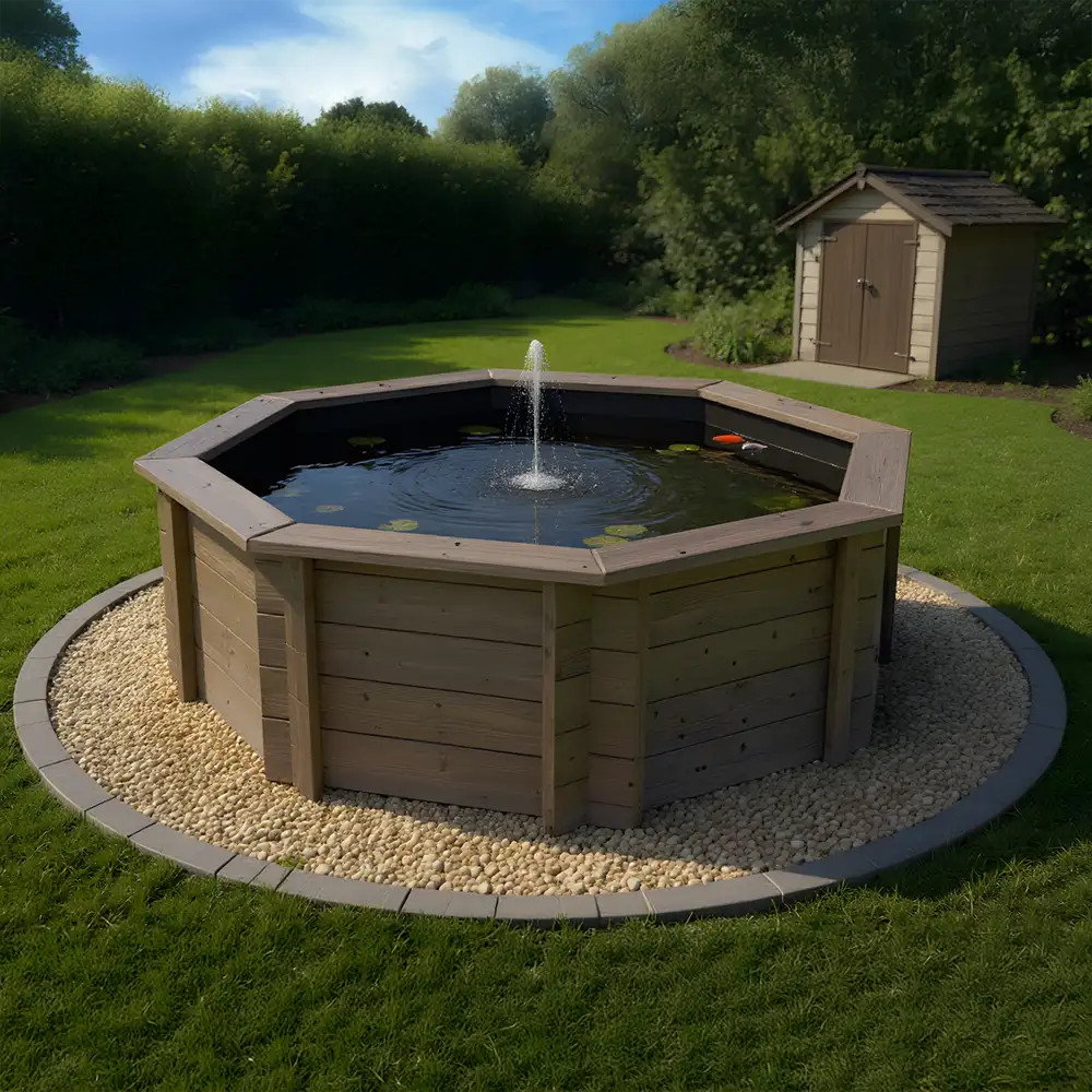 Wooden Pond – 6ft Octagonal – 697mm Height – 27mm Thick Wall