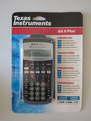 NEW-Texas Instruments BA II PLUS Financial Handheld Calculator - Case Included