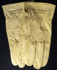 Vintage PLAINSMAN by Buster Welch Thin Leather Gloves   Ranching Heritage SIZE L