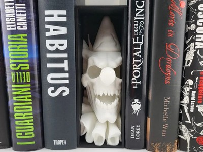 Böser Skelettkopf Stylische | Buchstütze | Buchnische | Bücherregal