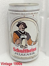 SCHULTHEISS Vintage Empty Beer Can 330ml Germany 1991 Top Open Collectible