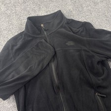 The North Face Fleece Jacket Large Black Full Zip Mock Neck Mens