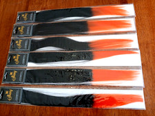 Hair Extensions Clip-in, 16" Long, Black / Orange, Straight, 6 Hairpieces