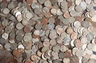 1943 STEEL LINCOLN WHEAT CENT PENNY ROLLS CORRODED/RUSTY LOT C32