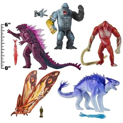 GODZILLA VS KONG Movie 6'' Action Figure Shimo, Skar King, Mothra, Kong, Godzilla