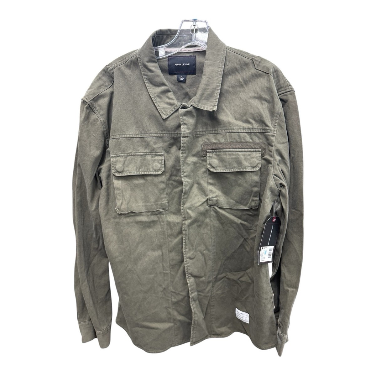 Ameri VINTAGE - 完売商品 MILITARY SHIRT JACKET ameri NWT Adam Levine Beetle Green Army Button Up Shirt Jacket Kmart XL