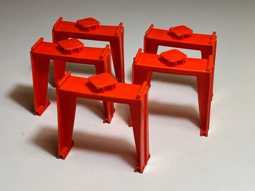 5 Vintage 1968 HOT WHEELS Redline Era PLAYSET ORANGE TRACK RED STACKING TRESTLES