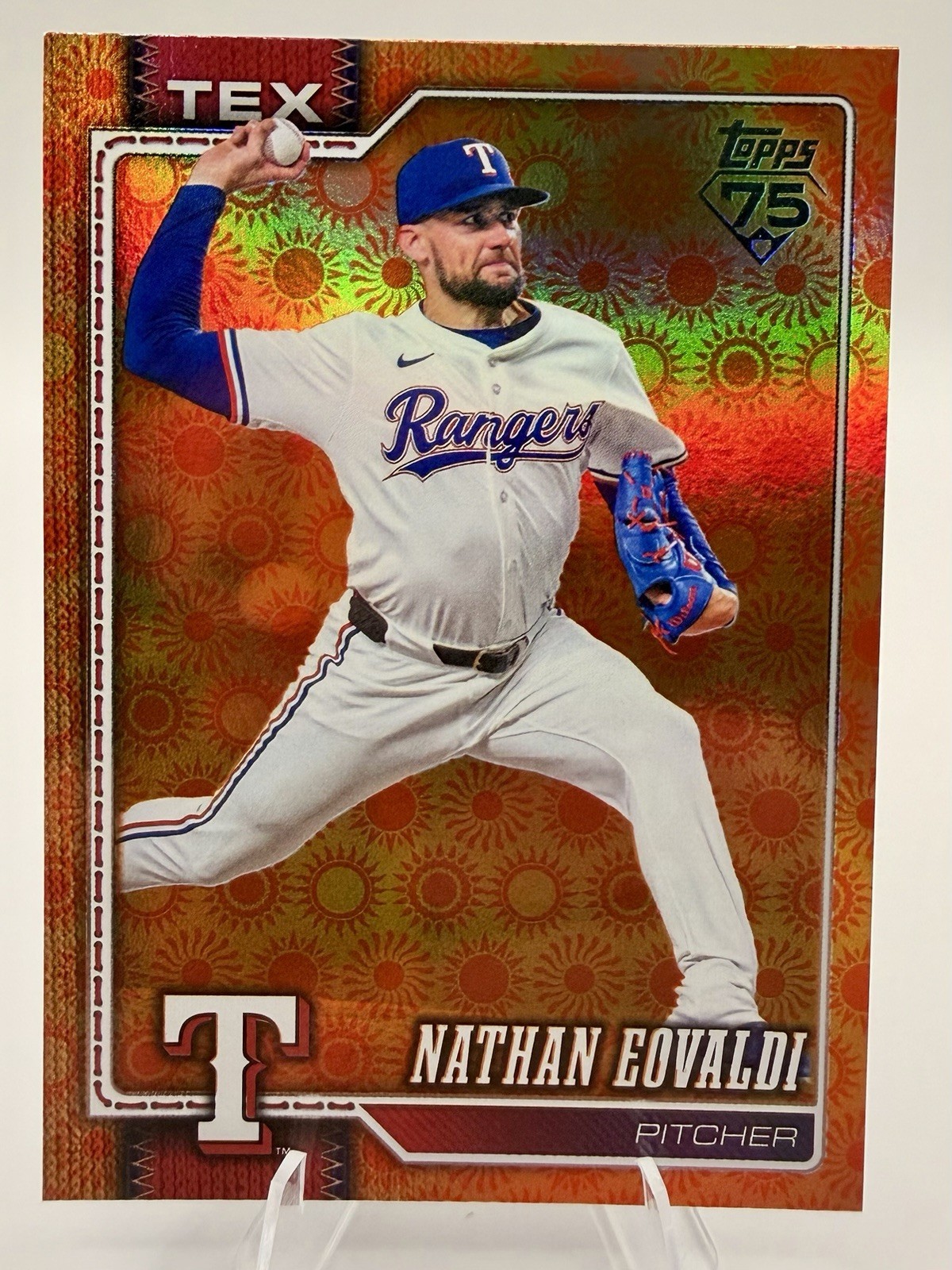 2026 Topps Series 2 - Nathan Eovaldi Holiday Sun Foil #355 Rangers