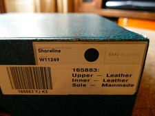 EMU BOOTS SUEDE UPPER WATERPROOF SIZE 5 SHORELINE BLUE a5