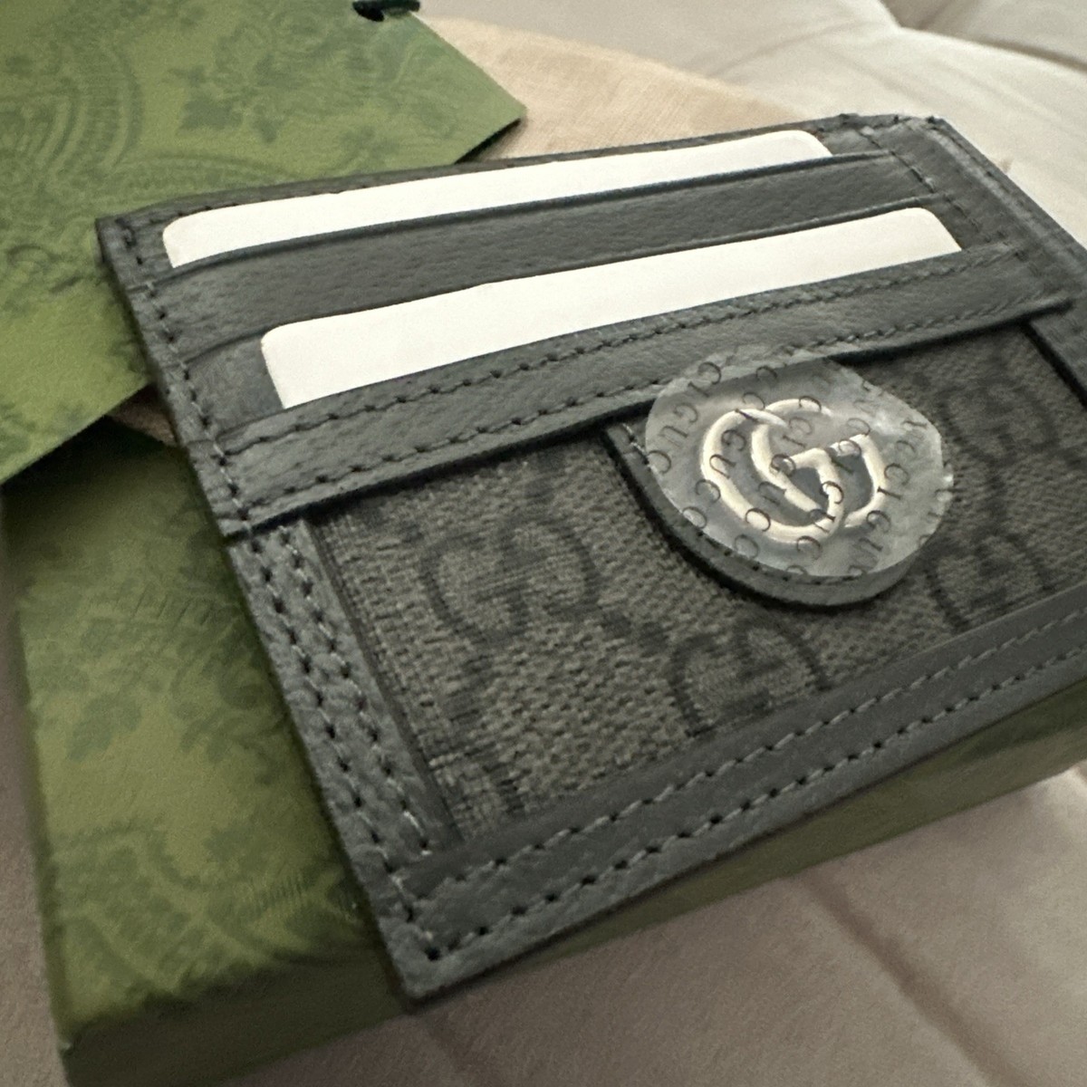 Authentic Gucci Card Holder Ophidia GG Card Case Supreme Canvas