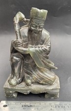 Hand Carved Vintage Chinese Soapstone figure depicting Shou Lao God of Longevity