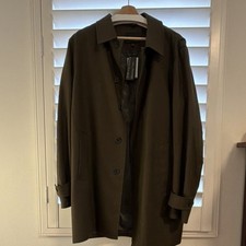 Banana Republic Olive Long Button Overcoat Men's Size L