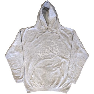 Men's Strokes Distressed Magna Mono Hooded Sweatshirt Large Grey