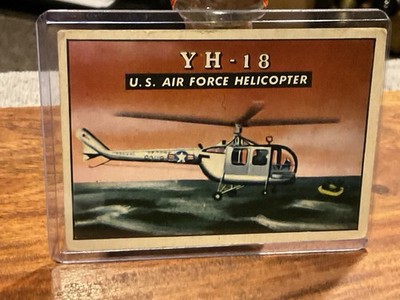 1952 Topps Wings Friend or Foe card #163 YH-18 US Air Force Helicopter EX