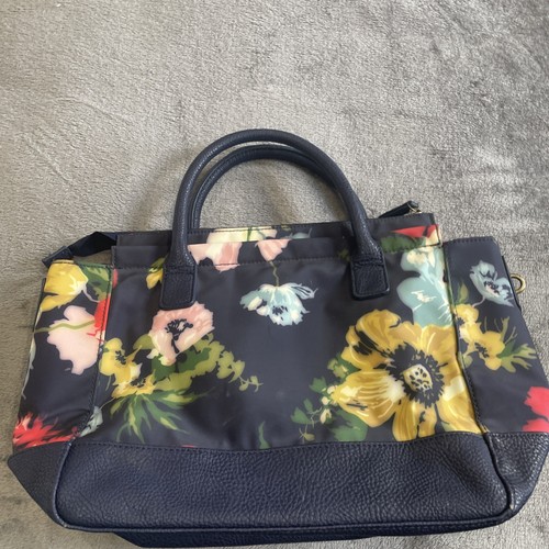 Ladies Size Large Navy With Floral Print Bag By Joules - Picture 7 of 16