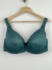 Cacique green Modern Lace Covered Lightly Lined Balconette bra, 42DDD.