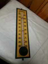 Vtg Springfield Thermometer Made In USA Indoor Plastic 9" 1970s