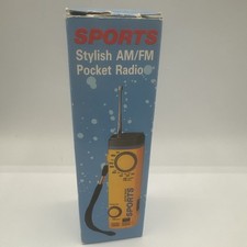 Sports Stylish AM/FM Pocket Radio Hand Strap 1990's Vintage - Used