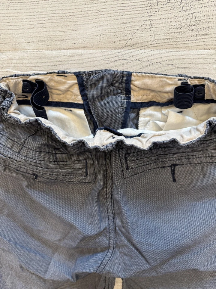 Pantalones Cortos Chinos GapKids Niños Talla 12 Gris Cintura Ajustable Sólidos Verano Informales Foto 3 de 4
