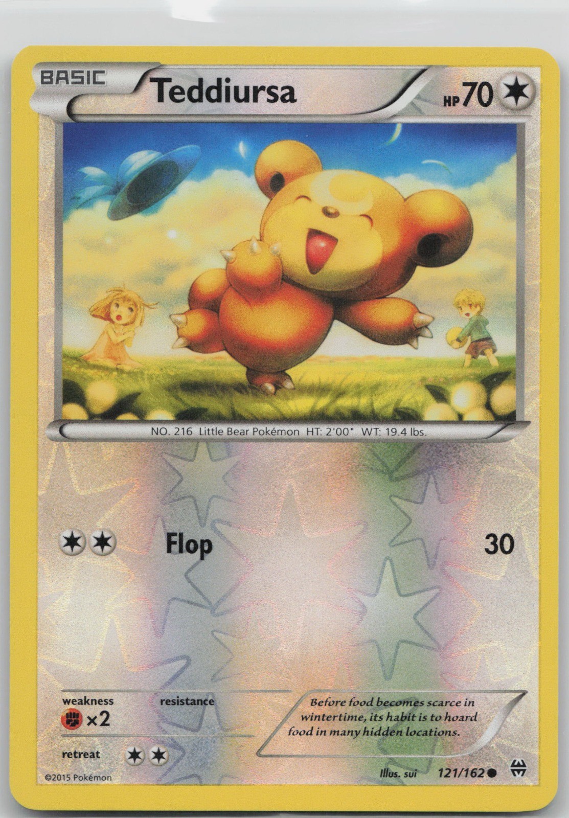 Teddiursa Common Colorless XY - BREAKthrough 121/162 LP 2015 sui Reverse Holo