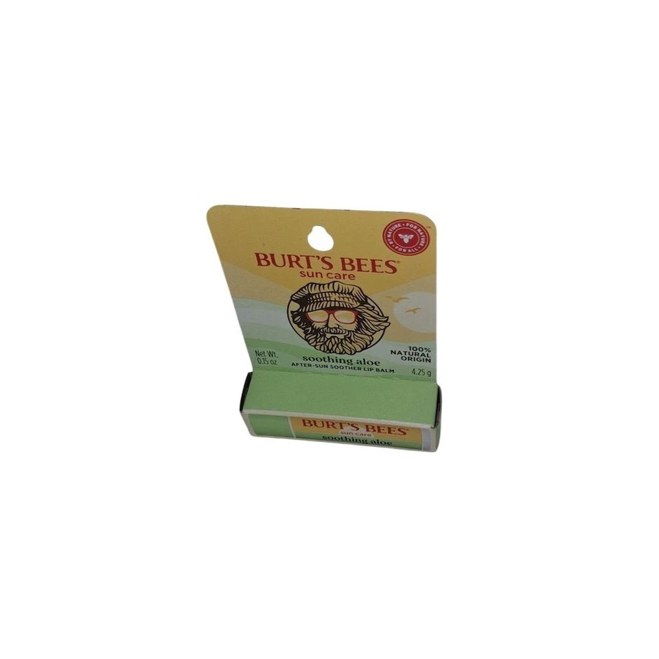 Burt's Bees Aloe & Coconut Oil Lip Balm 4.25g Soothing After Sun Care lot of 2 - Image 3 of 4