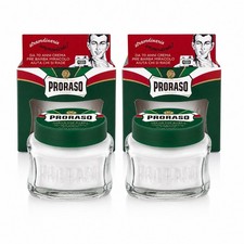 Proraso Pre Shave Cream 100ml x2 Refreshing Eucalyptus Menthol Made in Italy