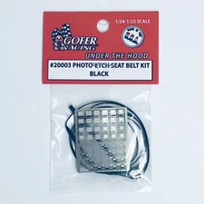 Gofer Racing 1/25 Photo-etch Seat Belt Kit Black 20003
