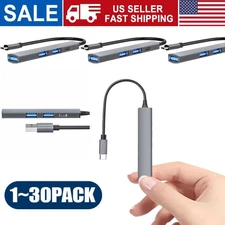USB C Hub 4 Ports Type C to USB 3.0 Hub Adapter For MacBook Pro Mac Samsung Lot