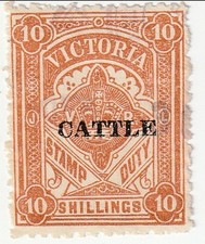 Victoria - Revenue, Cattle 10/- 1951