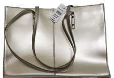 NEW WTH TAG   WILSONS SILVER LEATHER  LARGE ICON TOTE HANDBAG