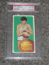 1970 Topps Tall Boy Basketball # 123 "Pistol" Pete Maravich RC PSA 8 NM-MT NQ