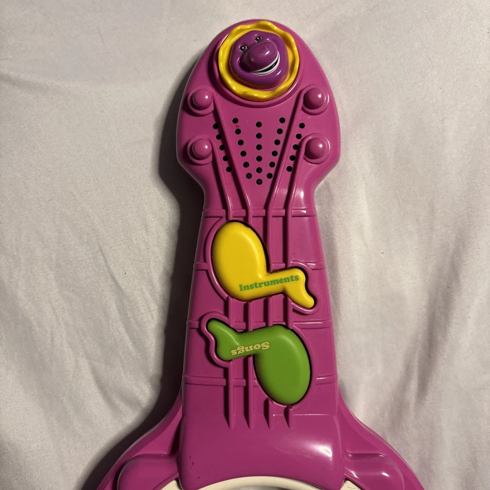 Винтаж 1997 Playskool Barney Фиолетовый Динозавр Гитара/Банджо Игрушка Работает - Изображение 3 из 4