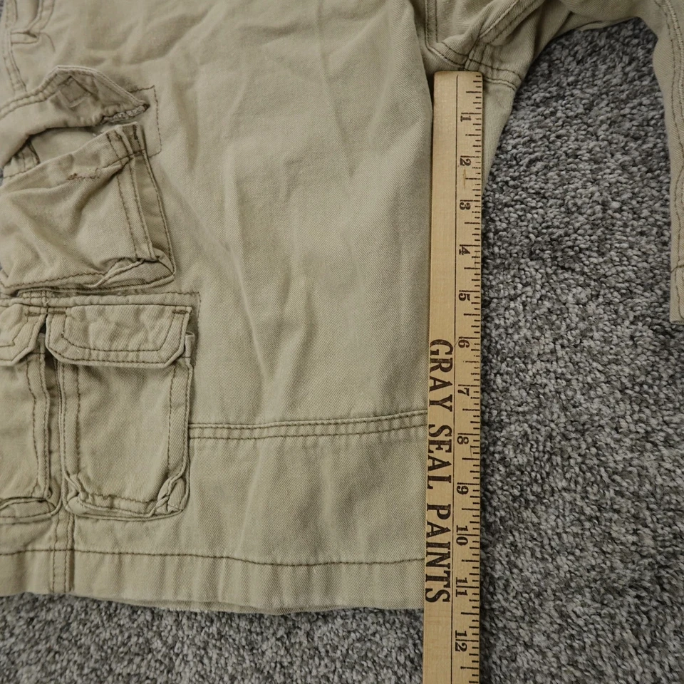 Pantalones Cortos Plugg De Colección Para Hombres 34 Beige Carga Senderismo Militar Sueltos Patín Grunge 00s Y2K Foto 3 de 4