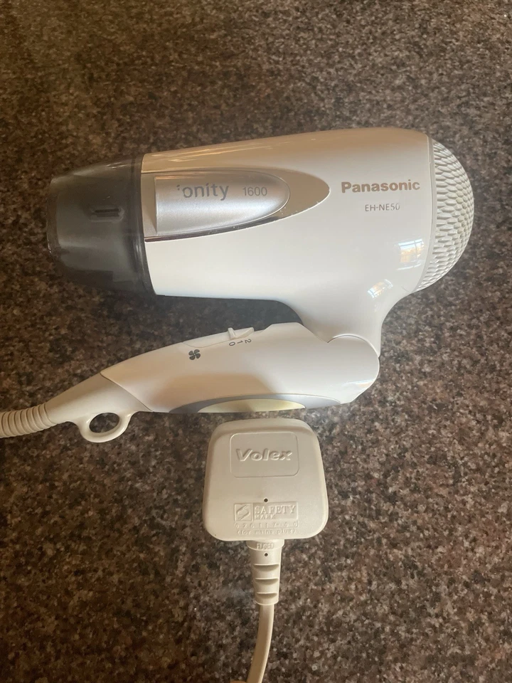 Secador de pelo de viaje Panasonic Ionity pliega secador de pelo cable eléctrico sin adaptador Foto 2 de 4